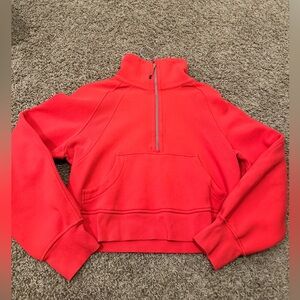 Lululemon Scuba oversized half-zip hoodie 
Carnation Red 
Size xs/s